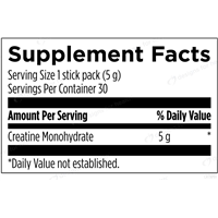 Creatine Monohydrate Powder Stick Packs